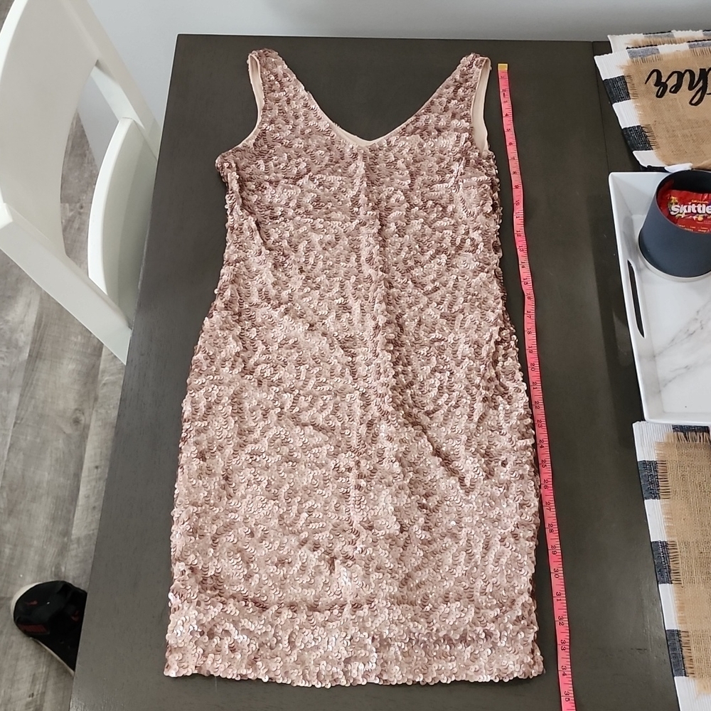 Pretty guide rose gold Sequence dress